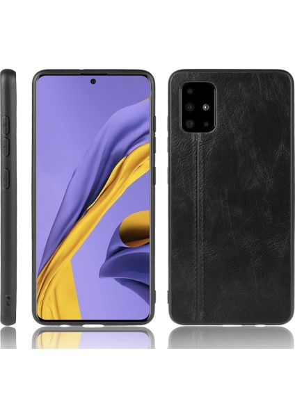 Samsung Galaxy M51-BLACK Için Pu Deri Kaplamalı Pc+Tpu Hibrit Koruyucu Kapak (Yurt Dışından)