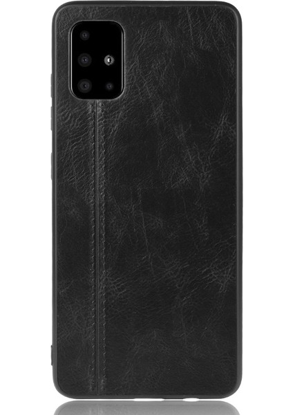 Samsung Galaxy M51-BLACK Için Pu Deri Kaplamalı Pc+Tpu Hibrit Koruyucu Kapak (Yurt Dışından)