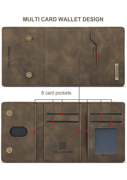 Samsung Galaxy S20 Fe 2022/S20 Fe 4G/S20 Fe 5G/S20 Lite-Coffee Için Üç Katlı Cüzdan Kickstand Tasarımı ile Manyetik Çıkarılabilir Hibrit Kasa (Yurt Dışından) indirimleri