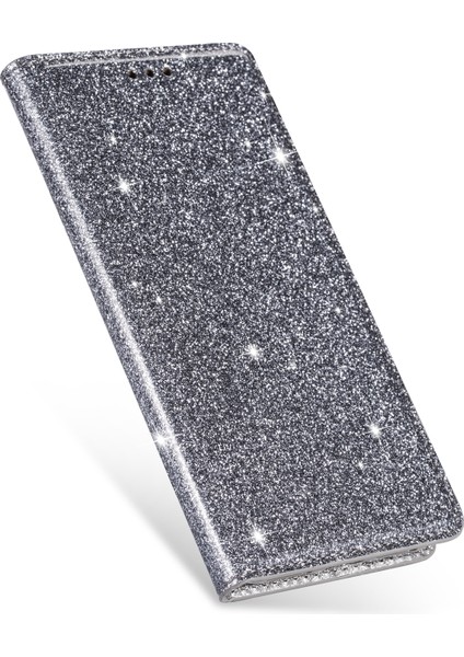 Samsung Galaxy A31-GREY Için Flaş Toz Deri Kabuğu (Yurt Dışından)