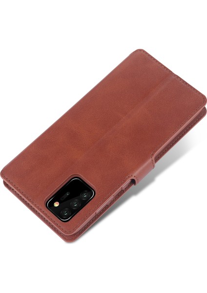 Samsung Galaxy NOTE20 ULTRA/NOTE20 Ultra 5g-Brown Için Cüzdan Deri Kasa Cep Telefonu Kapağı (Yurt Dışından) modelleri