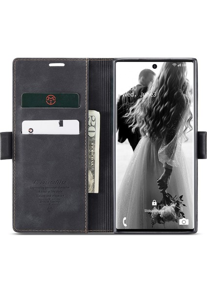 Samsung Galaxy NOTE20 ULTRA/NOTE20 Ultra 5g-Black Için Basitlik Otomatik Emici Deri Cüzdan Kılıfı (Yurt Dışından) fiyatları