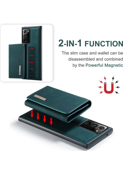 Kickstand Tasarım Pu Deri Kaplamalı Tpu+Pc Samsung Galaxy NOTE20 ULTRA/NOTE20 Ultra 5g-Green Için Çıkarılabilir Manyetik Cüzdanlı (Yurt Dışından) indirimleri