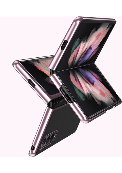 Samsung Galaxy Z Fold3 5g-Blue Için Elektrokaplama Çerçeve Damla Damalı Pc Telefon Kapağı Katlanır Kılıf (Yurt Dışından) fiyatları
