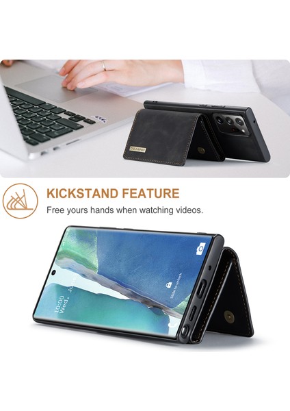 Kickstand Tasarım Pu Deri Kaplamalı Tpu+Pc Samsung Galaxy NOTE20 ULTRA/NOTE20 Ultra 5g-Black Için Çıkarılabilir Manyetik Cüzdanlı (Yurt Dışından) fiyatları