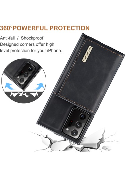 Kickstand Tasarım Pu Deri Kaplamalı Tpu+Pc Samsung Galaxy NOTE20 ULTRA/NOTE20 Ultra 5g-Black Için Çıkarılabilir Manyetik Cüzdanlı (Yurt Dışından) fırsatları