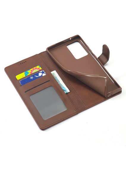 Samsung Galaxy NOTE20 Ultra/20 Ultra 5g-Coffee Için Deri Cüzdan Stand Kapak Telefon Kılıfı (Yurt Dışından) indirimleri