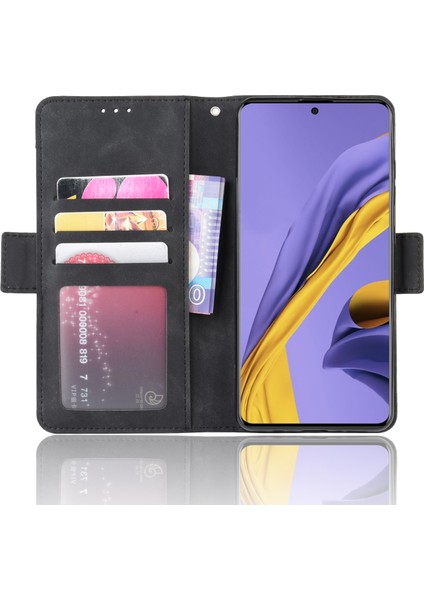 Samsung Galaxy M51-BLACK Için Deri Cüzdan Stand Koruyucu Kılıf (Yurt Dışından)