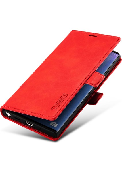 Samsung Galaxy NOTE20 ULTRA/NOTE20 Ultra 5g-Red Için Lc Güçlü Manyetik Seri Deri Cüzdan Telefon Koruyucu Kabuk (Yurt Dışından) indirimleri