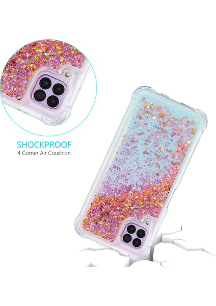 Samsung Galaxy A12-ROSE Altın Için Glitter Powder Quicksand ve Tpu Koruma Arka Kapak Kılıfı (Yurt Dışından) modelleri