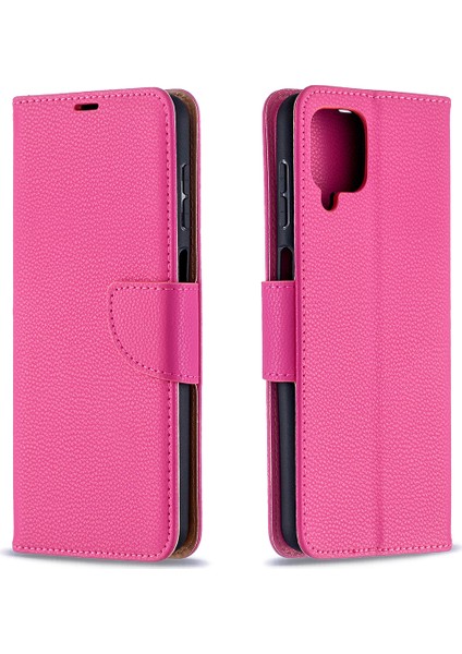 Samsung Galaxy A12-ROSE Için Litchi Cilt Cüzdan Saf Renkli Telefon Kılıfı (Yurt Dışından) fiyatları