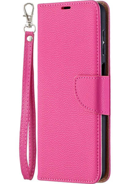 Samsung Galaxy A12-ROSE Için Litchi Cilt Cüzdan Saf Renkli Telefon Kılıfı (Yurt Dışından) modelleri