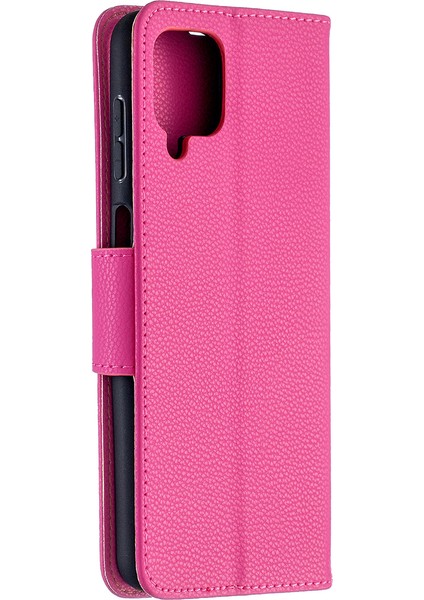 Samsung Galaxy A12-ROSE Için Litchi Cilt Cüzdan Saf Renkli Telefon Kılıfı (Yurt Dışından) fırsatları