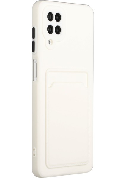 Samsung Galaxy A12-WHITE Için Kart Yuvası ile Yumuşak Tpu Telefon Kılıfı Kapağı (Yurt Dışından) modelleri