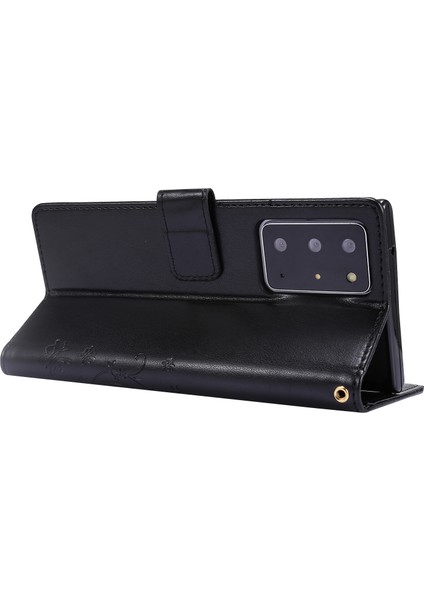 Kelebek Çiçek Baskı Tpu+Pu Deri Deri Stand Kapağı Kılıfı Samsung Galaxy NOTE20 ULTRA/NOTE20 Ultra 5g-Black (Yurt Dışından) indirimleri