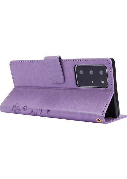 Kelebek Çiçek Baskı Tpu+Pu Deri Cüzdan Stand Kapak Kılıfı Samsung Galaxy NOTE20 ULTRA/NOTE20 Ultra 5g-I-Light Mor (Yurt Dışından) indirimleri
