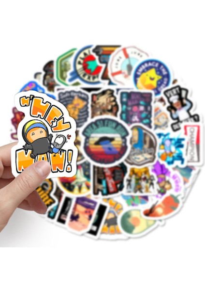 50 Adet Tekrarsız Seyahat Macera  Pvc Sticker 06