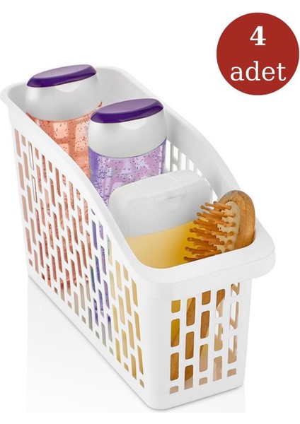 4 Adet Buzdolabı Sepeti, Mutfak Banyo Dolap Içi Düzenleyici Organizer 4’lü Set (13X30X16CM)