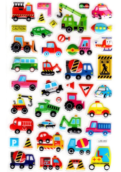 Sticker Kabartmalı Stiker Defter, Planlayıcı Etiket (LXK-003) - 22X14 cm - Iş Makinesi Taşıtlar fiyatları