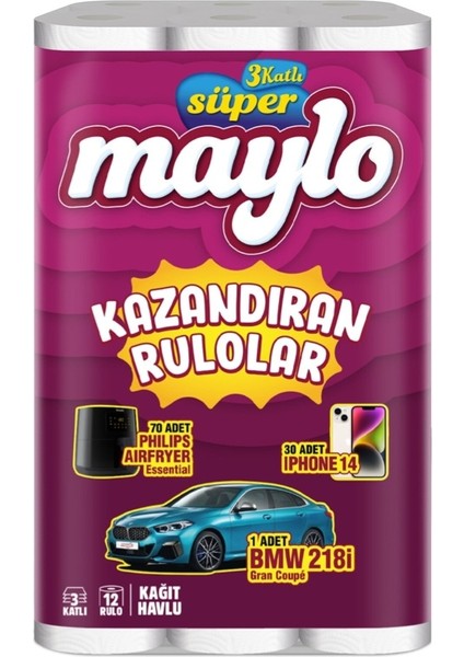 MAYLO12'LIÜÇ Katlı Kağıt Havlu