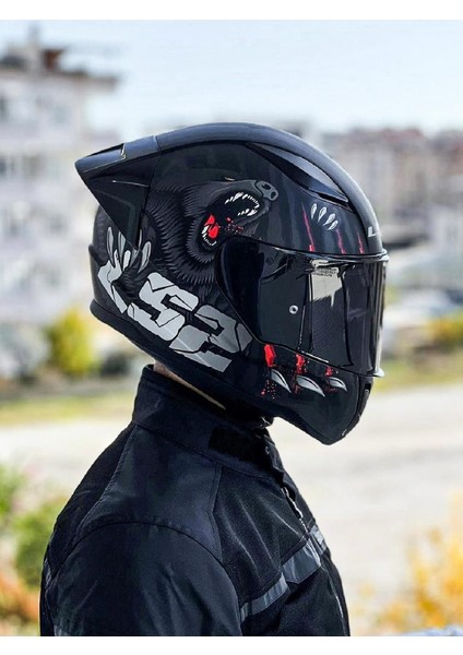 Rapid 2 Clawn Race Mat Siyah Gri Kırmızı Kask fiyatları