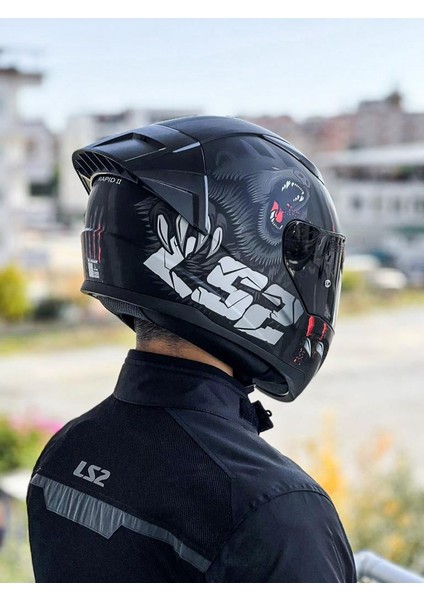 Rapid 2 Clawn Race Mat Siyah Gri Kırmızı Kask indirimleri