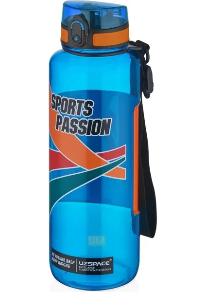 1500ML Mega Boy Sports Passion Kayma Yapmayan Tutma Bölmeli Tritan Su Matarası