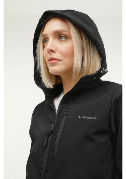 Kapüşonlu Softshell Siyah Kadın Mont 2W5CT20003PR modelleri