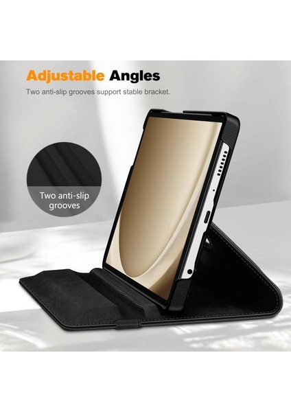 Samsung Galaxy Tab A9 Plus SM-X210 ile Uyumlu Kılıf 360 Derece Döner Yatay Dikey Standlı Deri Tablet X210 A9+ Kılıf 360 Derece Döner Tablet Kılıf