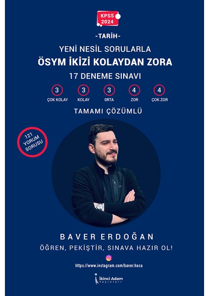 KPSS 2024 ÖSYM İkizi Kolaydan Zora Deneme Sınavı