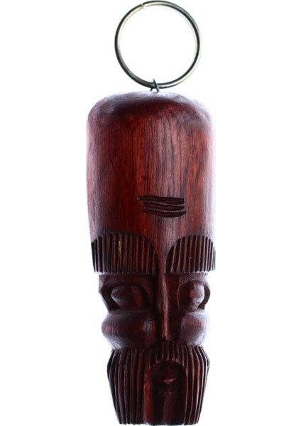 Ahşap Totem Tanrı Eski Anahtarlık AKS1126