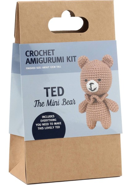 Tığ Işi Mini Amigurumi Yapım Kiti (Ted The Mini Bear)