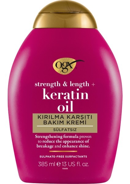 OGX Kırılma Karşıtı Keratin Oil Sülfatsız Krem 385ml