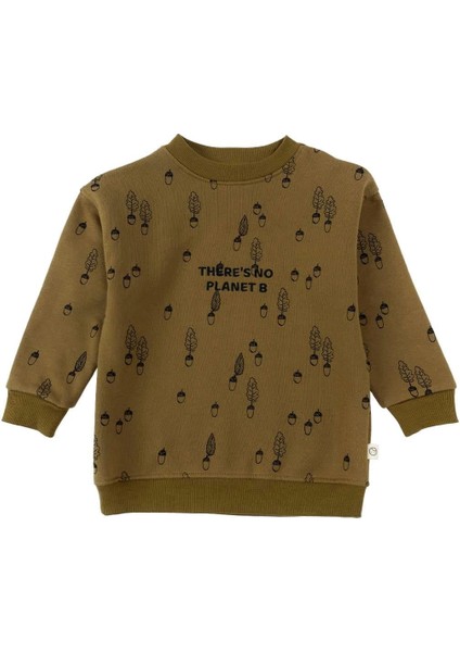 Çocuk Eşofman Takımı Haki Fındık Desenli Organik Pamuk fiyatları