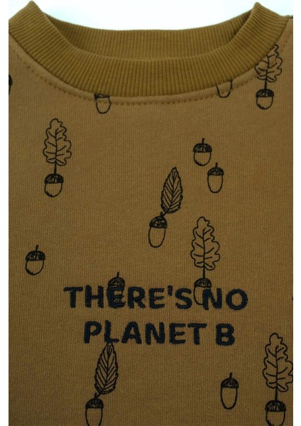 Çocuk Eşofman Takımı Haki Fındık Desenli Organik Pamuk fırsatları