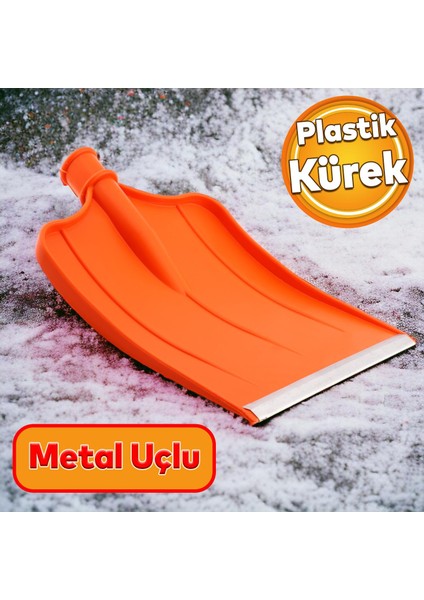 Plastik Faryap Kar Küreme Küreği Ahır Gübre Hayvan Pisliği Temizleme Turuncu 33X38 cm Kürek