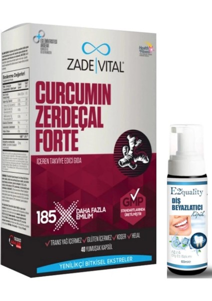 Curcumin Forte 40 Kapsül 1000 Mg - Diş Beyazlatıcı Köpük