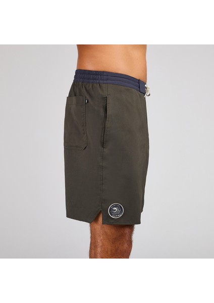 Olaian Erkek Uzun Deniz Şortu/Boardshort - Haki - LONG 100 fırsatları