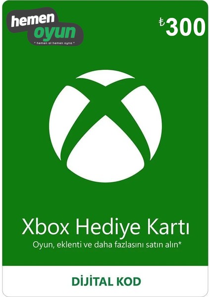 Xbox 300 Tl Hediye Kartı Bakiye Kodu