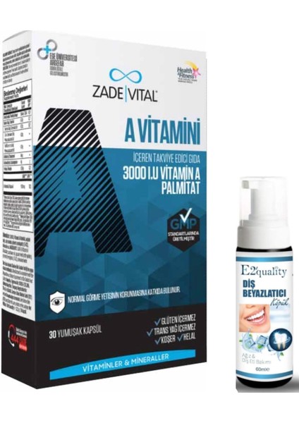 A Vitamini 30 Yumuşak Kapsül - Diş Beyazlatıcı Köpük