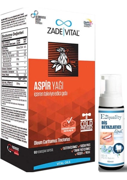 Aspir Yağı 60 Yumuşak Kapsül - Diş Beyazlatıcı Köpük