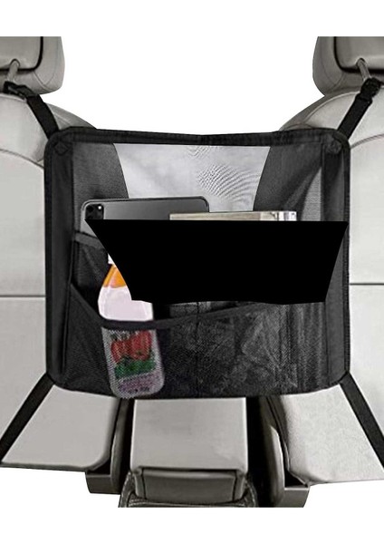 Araba Arka Koltuk Arası Koruma Filesi Organizer & Koltuk Arası Çanta