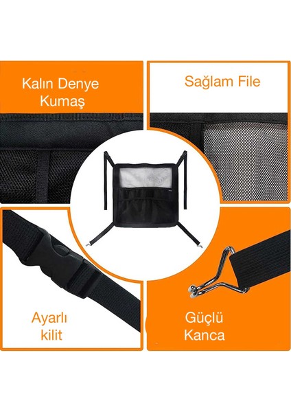 Araba Arka Koltuk Arası Koruma Filesi Organizer & Koltuk Arası Çanta fırsatları