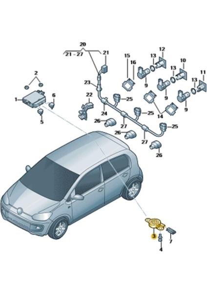 Park Sensörü Ikaz Hoparlörü Vw Jetta 2009-2010-2011 8E0919279
