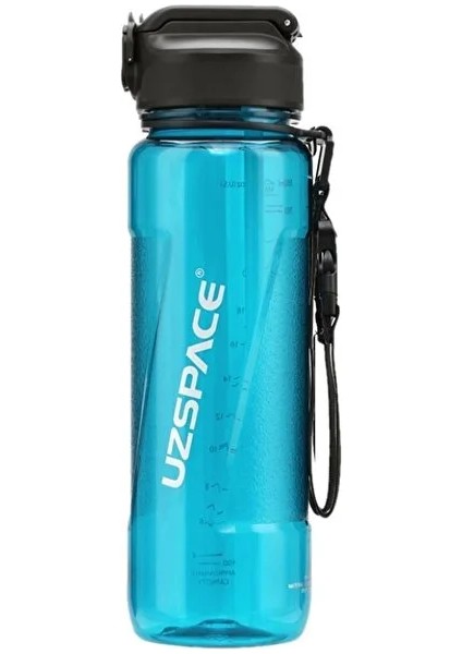 850ML Pipetli Ölçü Skalalı Şeffaf Gövde Tritan Su Matarası