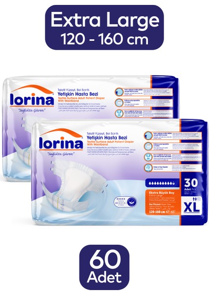 Bel Bantlı Hasta Bezi XL 60'lı