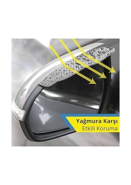 Araç Ayna Yağmur Koruyucu Yağmur Engelleyici Yol Görüşü Sağlayıcı 2 Adet