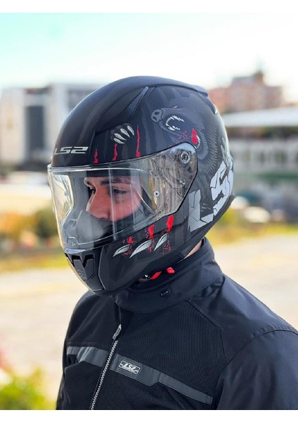 Rapid 2 Clawn Mat Siyah Gri Kırmızı Kask fiyatları