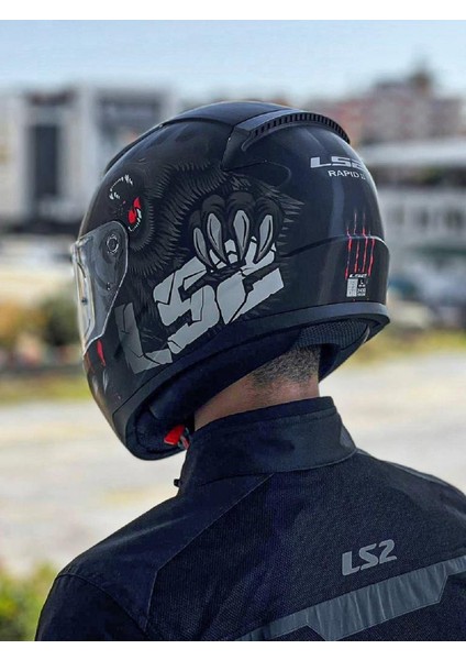 Rapid 2 Clawn Mat Siyah Gri Kırmızı Kask indirimleri