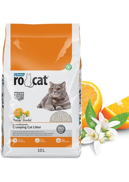Portakal Kokulu Ince Taneli Kedi Kumu 10 lt